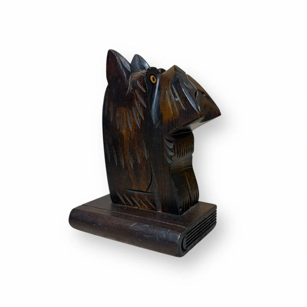Vintage‎ Scottie Dog Wood Bookend